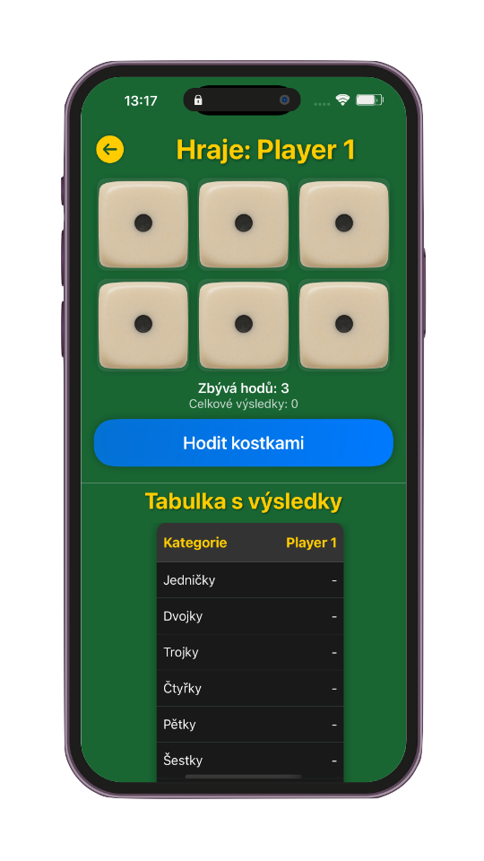 Screenshot hodu kostkami